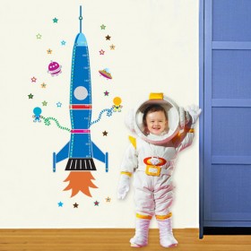 Growing Like A Rocket Growth Chart Wall Sticker